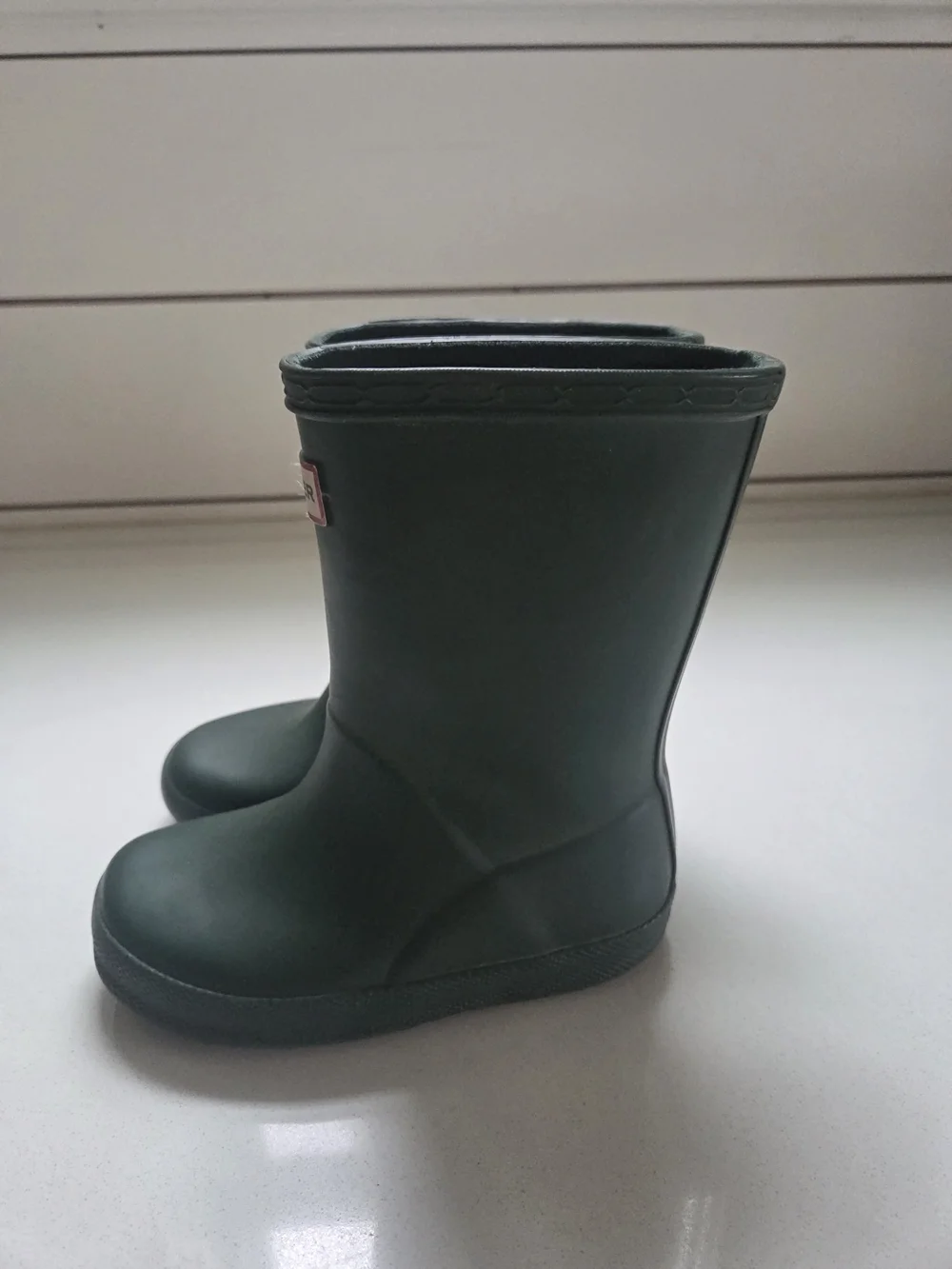 Hunter Kids Green Rubber Rain Boots